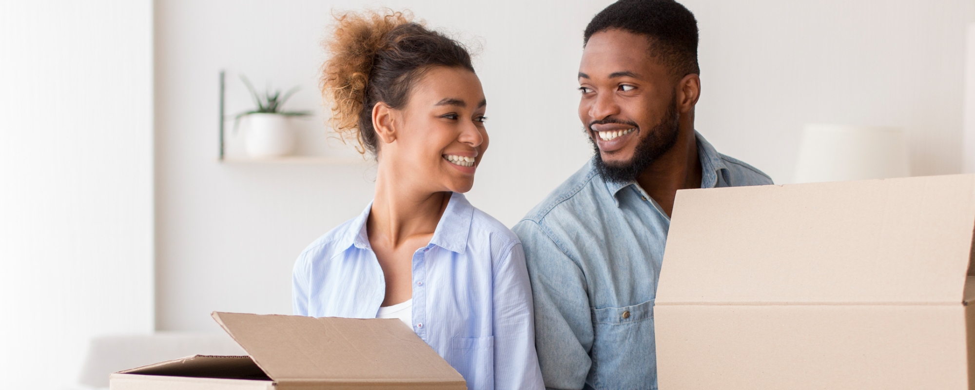 Couple moving